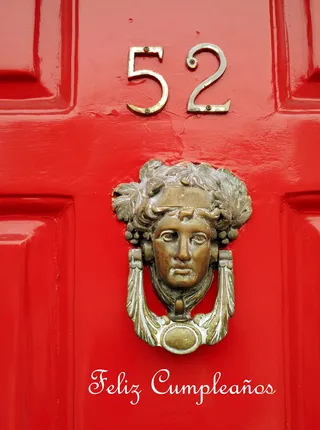 生日快乐, 卡片, 祝贺, 52, 数字, 五十二, 门, 艺术