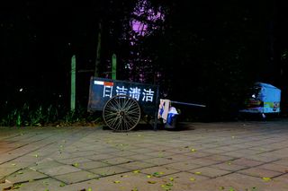 中国，深圳，人物，夜间，手推车，*，亚洲，工作