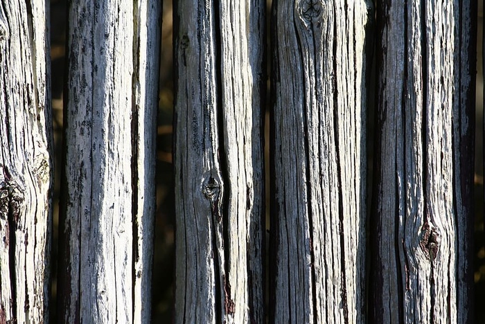 电线杆、木材、围栏、磨损、褪色、日光漂白、天然、漂白