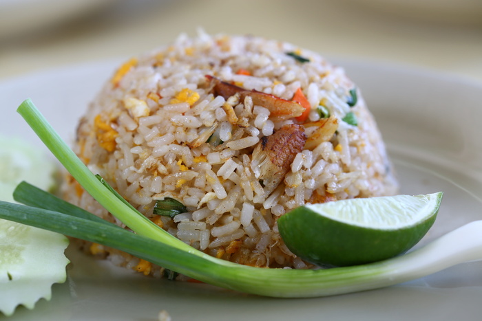 米饭，浅色，聚焦摄影，炒饭，泰国菜，饭，盘子，美食家