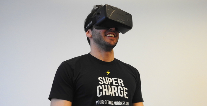 人，佩戴，虚拟现实耳机，虚拟现实，Oculus，技术，现实，虚拟