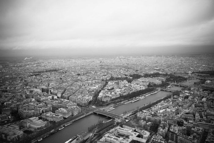 灰度摄影，城市，景观，航空，灰度，摄影，黑白，城市