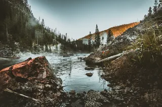 晨曦、日出、大雾、清晨、风景、薄雾、黄石公园、国家公园