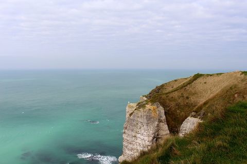 Etretat，法国，岩石，白崖，诺曼底，旅游，度假，港口
