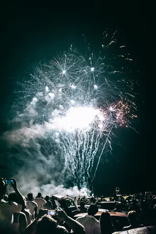 动作、观众、庆典、音乐会、人群、黑暗、能量、爆炸