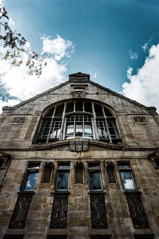 德国，汉诺威，建筑结构，建筑，低角度视图，天空，建筑外观，云天