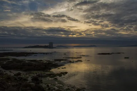 日落,风景,岛屿,Ria,天空,海洋,海滩,自然 日落,风景,岛屿,Ria,天空,海洋,海滩,自然
