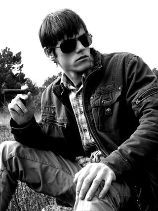 宁静, 雪茄, 太阳镜, 男人, 黑与白, 人, 一个人, 男性