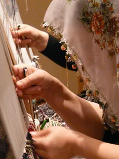 teppichknuepferin，手工，地毯，编织，女人，工作，工艺，线