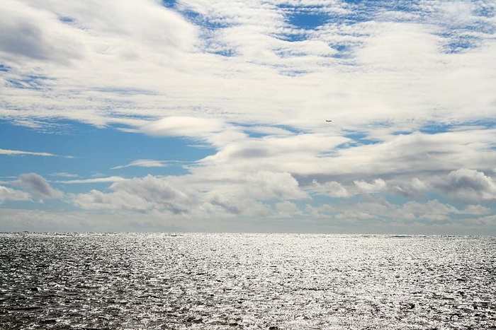 海洋，海景，天空，云景，蓝色，白色，水，自然