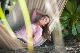 吊床上的女人，人，女孩，独自，放松，户外，旅行
