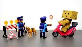 交通管制，警察，人物，警察，丹波，playmobil，童年，玩具