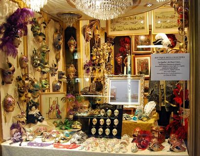 展示、面具、威尼斯、狂欢节、商店、伪装、选择、变化
