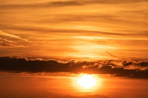 太阳、日落、天空、心情、自然、黄昏、阿本斯汀芒、大气