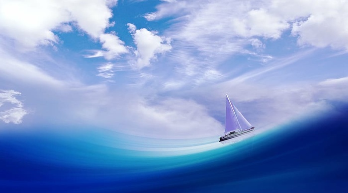 帆船，海洋，白天，船，靴子，波浪，海，水