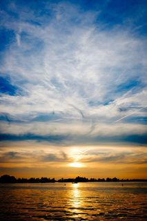 地平线上的日落