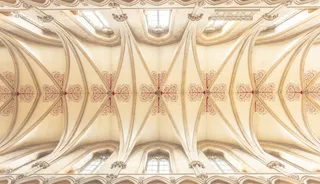 天花板，威尔斯大教堂，建筑，建筑，中世纪，历史，萨默塞特，英国