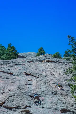 在美国，扁平铁，攀岩，科罗拉多，户外，徒步旅行，攀岩