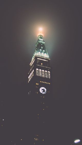 纽约，美国，大都会人寿保险公司大厦，时钟，大厦，光明，黑暗，夜晚