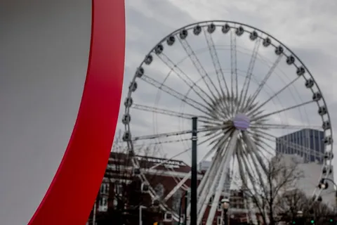 摩天轮, 美国, 亚特兰大, 游乐园, Skyview Atlanta, 标志, 观点, 公园