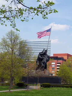 硫磺岛，纪念碑，海军陆战队，国家，战争，硫磺岛，硫磺岛，国旗