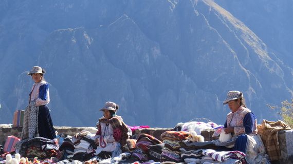 秘鲁、高原、卖家、服装、人群、帽子、山脉、自然