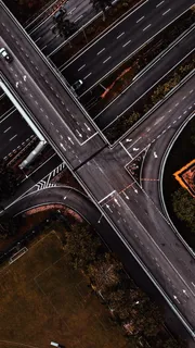 灰色道路鸟瞰图 灰色道路鸟瞰图