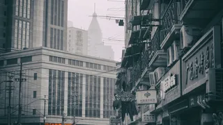 上海，街道，居家，城市，建筑，秋天，老，建筑