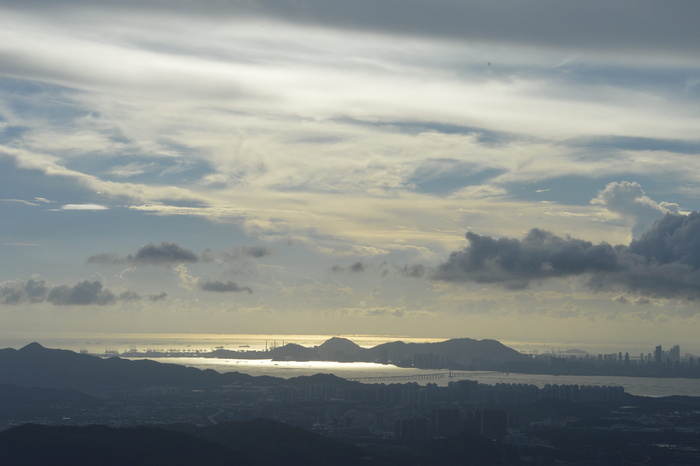 海，天空，风景，云，城市，尼康，尼康，1000 iso