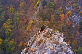 rosstrappe、summit cross、view、resin、秋季、saxony anhalt、bodetal、emerge