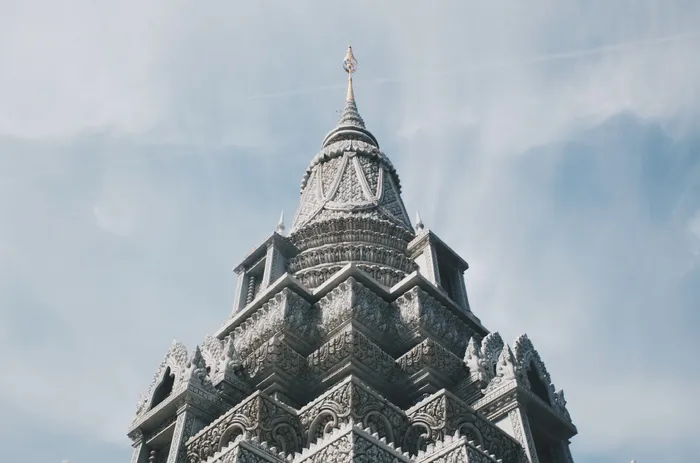 柬埔寨、金边、寺庙、佛教、大理石、亚洲、宝塔、建筑