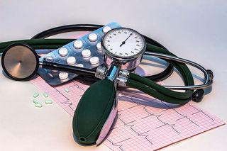 血压，监视器，顶部，粉色，打印，纸张，血压监视器，高血压