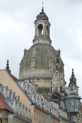 德累斯顿，萨克森州，frauenkirche dresden，建筑，尖塔，建筑，教堂，建筑外观