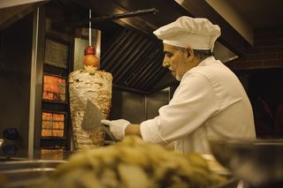 黎巴嫩、贝鲁特、厨师、烤肉串、职业、室内、商店、商业