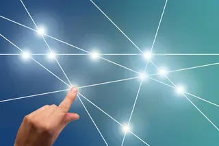 网络、二进制、空、一、手指、触摸、商人、社交