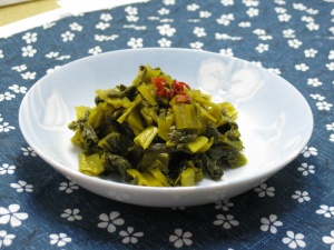 takana zuke，泡菜，切碎，食品，食品和饮料，健康饮食，健康，盘子