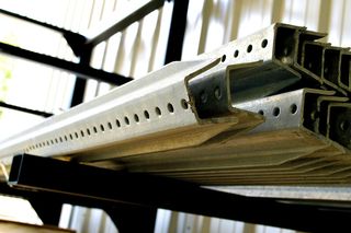 u-通道，堆叠，灰色，图案，孔，孔，金属，u