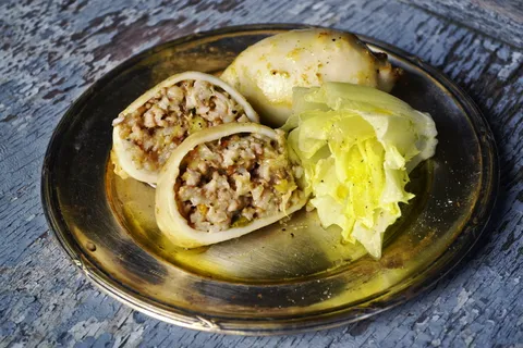 填充的,鱿鱼,希腊食物,海鲜,填充的鱿鱼,电镀食物,食物摄影,菜肴 填充的,鱿鱼,希腊食物,海鲜,填充的鱿鱼,电镀食物,食物摄影,菜肴