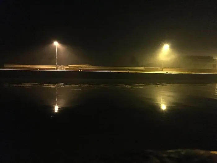 转弯，两个，路灯，反光，摄影，灯柱，黑暗，夜晚