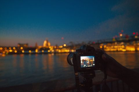 英国, 伦敦, 千年桥, 相机, Bts, 背后, 现场, 夜