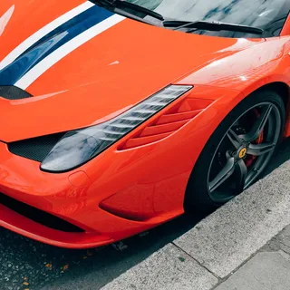 橙色法拉利458意大利