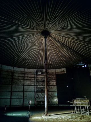 bas-vully, 瑞士, 大, 工作, 蒙太奇, 工作地点, 坦克, 照明