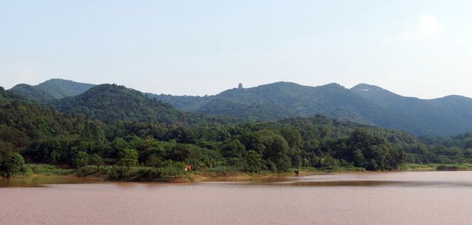 琥珀，山，风景，水，树，风景-自然，天空，植物