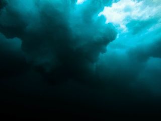 白云、蓝色、身体、水、海洋、海洋、潜水、大自然