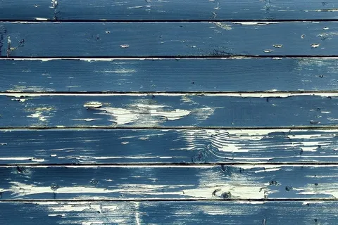 特写、摄影、蓝色、白色、木质、托盘板、木质墙壁、墙壁