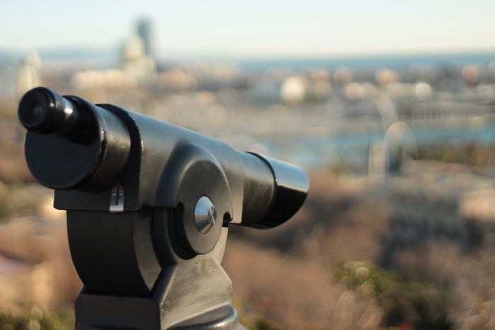 巴塞罗那，西班牙，蒙特朱克，城市，风景，蒙特鲁奇，风景，城市景观