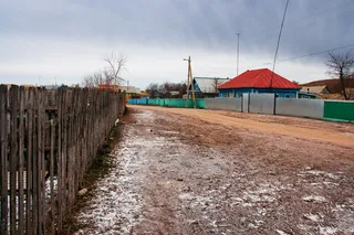 鞑靼，房子，俄罗斯，雪，篱笆，斯塔里萨尼，路，红色