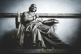 朱塞佩·帕里尼，诗人，意大利人，雕像，雕塑，大理石，意大利米兰