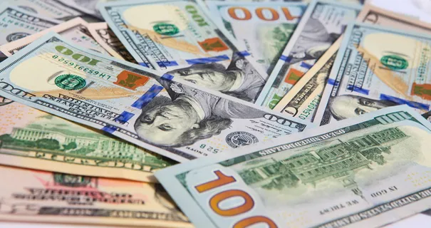 美元，美元，新的，堆，钞票，堆，债务，没有人