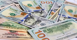 美元，美元，新的，堆，钞票，堆，债务，没有人